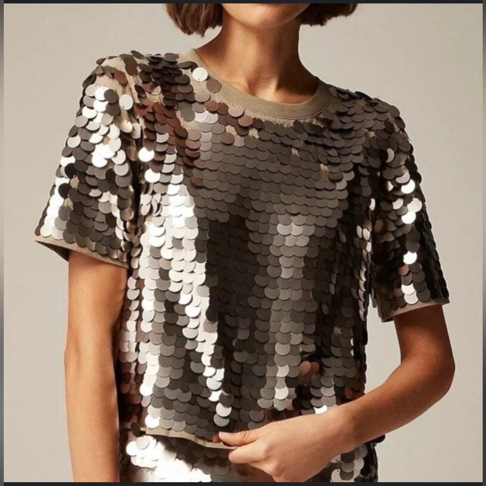 J Crew sequin top